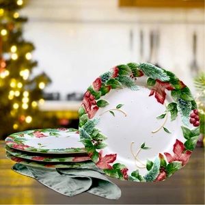 Fitz and Floyd - Winter Holiday Christmas Plates